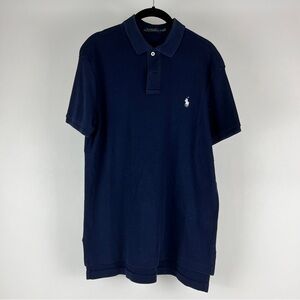 Ralph Lauren Blue Polo Shirt Classic Piqué Design